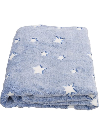 In The Dark Throw Blanket Velvet Blue/White 152.4x127x0.3cm