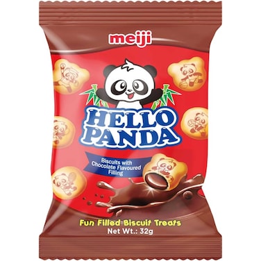 Meiji Hello Panda Biscuit with Chocolate Flavoured Filling, 32g