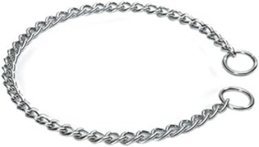 Beeztees Choke Chain with Round Links, 3 mm x 60 cm, Chrome Plated