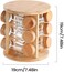 Spice Wooden Rack Organizer with Glass Jars & Bamboo Lid - 12 Jar 360° Rotating, Compact and Durable Kitchen Storage Solutions, 12 Jar Spice Cruet Set, Kitchen Counter Top Organizer. (12)