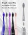 MySmile DY156 Electric Toothbrush Replacement Heads, Compatible for MySmile DY156 Sonic Toothbrush, 3 Packs (Gray)