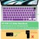 US Layout Russian Language Silicone Keyboard Cover for MacBook Air 13.6" &amp;15" M2/M3 A2681/A3113,M2/M3 A2941/A3114, 2023-2021 MacBook Pro 14" &amp; 16" A2918/A2992/A2442/A2779/A2991/A2485/A2780, Purple