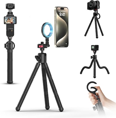 ULANZI MT30 Magnetic Flexible Tripod for iPhone 17-12 Series with 1 4 Thread Mini Bendable Phone Holder Stand for MagSafe &amp; Cameras Octopus Mini Tripod Mount for Creative Shooting &amp; Video Recording