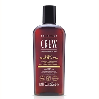American Crew Energizing 3-in-1 Shampoo, Conditioner and Body Wash   Ginger &amp; Tea  250ML