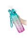 Tazweeq 32 oz. Motivation Water Bottle with Time Stamp, Spray Bottle with Spill Resistant, For Office, Gym, Running, Exercise, Outdoor Sports (Green and Purple Gradient)