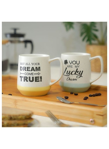 HOME Danube Essential 2 Piece New Bone China Mug Set Blue 535Ml L 8.8 x W 7.4 x H 10.7 Cm