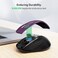 TECKNET Wireless Mouse, 2.4G USB Computer Mouse with 6-Level Adjustable 4800 DPI, 30 Months Battery, Ergonomic Grips, 6 Buttons Portable for PC, Chromebook, Mac - Purple