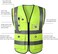 AUTO FAMILY High Visibility Safety Vests with Reflective Strips XXL&ndash; ANSI Compliant Workwear for Construction, Cycling &amp; Roadside Assistance (Green - 15PCs)