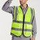 AUTO FAMILY High Visibility Safety Vests with Reflective Strips XXL&ndash; ANSI Compliant Workwear for Construction, Cycling &amp; Roadside Assistance (Net - Green - 3Pcs)