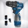 Auto Family 18V Lithium-Ion Power, 1800 RPM, 55Nm High Torque Output, 0.8-10mm Chuck Capacity Brushless Cordless Drill Set, Double Battery Power Kit with Charger, Rechargeable Hand Drill