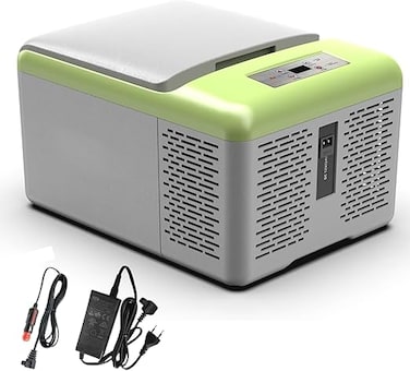 AUTO FAMILY Electric Car Refrigerator, Cooler Box 9L &ndash; 12V/24V Portable Cooler &amp; Freezer for Outdoor Adventures (9L)