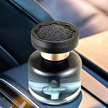 AUTO FAMILY Luxury Car Air Freshener Diffuser   Long-Lasting Auto Fragrance Spray for a Fresh, Elegant Drive (AF8- BLACK, Gaedenia)