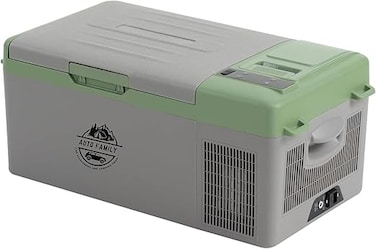 AUTO FAMILY Portable Car Refrigerator, Cooler Box with Inbuilt Rechargeable Battery &ndash; 15.8L Electric Cooler &amp; Freezer for Camping, Travel, and Outdoor Adventures