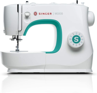 Singer Sgm-M3305 Sewing Machine Mechanical, 23 Stitches, Adjustable Stitch Length And Width, Free Arm, LED Light, Needle Threader, One-Step Buttonhole, Heavy Duty