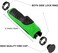 ROCKBROS Mountain Bike Grips Handlebar Bicycle Handlebar Grips Bike Handle Grips Double Aluminum Clamp Lock On Grips for MTB BMX Mountain Bike Handle Bar Ends Black Green