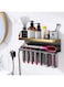 KASHIWA Storage Holder Compatible with Dyson Curling Iron Wall Mounted Storage Rack Holder for Bathroom Attachments Organizer (Black Gold)