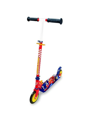 Smoby 750337 Cars Folding Scooter with Brake, Colourful