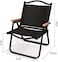 AUTO FAMILY Portable Folding Camping Chair (Set of 2) Black, Outdoor Foldable Camping Chairs, Lightweight Folding Camp Chair Perfect for Camping