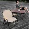 AUTO FAMILY Portable Durable Folding Camping Chair Beige, Lightweight Folding Chair for Outdoor Enthusiasts, Folding Chair for Every Adventure, Folding Camping Chair for Travel and Leisure (Beige)