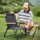 AUTO FAMILY Portable Durable Folding Camping Chair Black, Lightweight Folding Chair for Outdoor Enthusiasts, Folding Chair for Every Adventure, Folding Camping Chair for Travel and Leisure (Black)