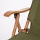 AUTO FAMILY Luxury Reclining Folding Camping Chair Green, Reclining Camping Chair, Foldable Outdoor Chair, Wooden Frame Lounge Chair (Green)