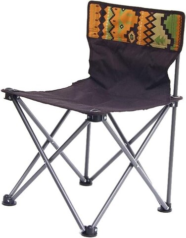 AUTO FAMILY Portable Folding Camping Chair with Tribal Design &ndash; Lightweight, Durable, and Compact for Outdoor Adventures