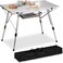 AUTO FAMILY Folding Aluminum Camping Table &ndash; Portable Lightweight Grill Table for Outdoor, Folding Table, Portable Outdoor Table, picnic table metal, Aluminum Roll-Up Table