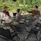 AUTO FAMILY Folding Aluminum Camping Table Black (120 CM) &ndash; Aluminum Roll-Up Table, Portable Lightweight Grill Table for Outdoor, Folding Table, Portable Outdoor Table, picnic table metal