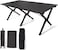 AUTO FAMILY Folding Aluminum Camping Table Black (120 CM) &ndash; Aluminum Roll-Up Table, Portable Lightweight Grill Table for Outdoor, Folding Table, Portable Outdoor Table, picnic table metal