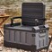 AUTO FAMILY Camping Plastic Storage Box with Lids 60L (Grey), Storage Containers Stackable Plastic Bins For Home &amp; Office Organization, Camping Organizer, Travel Storage Container (Grey)