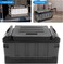 AUTO FAMILY Camping Plastic Storage Box with Lids 60L (Grey), Storage Containers Stackable Plastic Bins For Home &amp; Office Organization, Camping Organizer, Travel Storage Container (Grey)