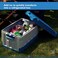 AUTO FAMILY Camping Plastic Storage Box with Lids 60L (Sky Blue), Storage Containers Stackable Plastic Bins For Home &amp; Office Organization, Camping Organizer, Travel Storage Container