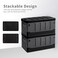 AUTO FAMILY Outdoor Camping Plastic Storage Box 60L Grey, Foldable Plastic Storage Box with Lids, Storage Containers Stackable Plastic Bins For Home, Outdoor Storage Bin (Grey - 60L)