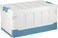 AUTO FAMILY Outdoor Camping Plastic Storage Box 60L Blue, Foldable Plastic Storage Box with Lids, Storage Containers Stackable Plastic Bins For Home, Outdoor Storage Bin