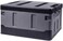 AUTO FAMILY Outdoor Camping Plastic Storage Box 35L, Foldable Plastic Storage Box with Lids, Storage Containers Stackable Plastic Bins For Home, Outdoor Storage Bin (Grey - 35L)