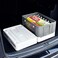 AUTO FAMILY Outdoor Camping Storage Box 50L, Foldable Plastic Storage Box with Lids, Storage Containers Stackable Plastic Bins For Home (Light Grey)