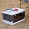 AUTO FAMILY Outdoor Camping Storage Box 50L, Foldable Plastic Storage Box with Lids, Storage Containers Stackable Plastic Bins For Home (Grey)