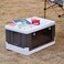 AUTO FAMILY Outdoor Camping Storage Box 50L, Foldable Plastic Storage Box with Lids, Storage Containers Stackable Plastic Bins For Home (Brown)