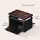 AUTO FAMILY Outdoor Camping Folding Storage Box 60L, Foldable Plastic Storage Box with Lids, Storage Containers Stackable Plastic Bins For Home &amp; Office Organization (Black - 60L)