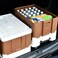 AUTO FAMILY Camping Trolley Plastic Storage Box with Lids 50L, Storage Containers Plastic Bins For Home &amp; Office Organization, Folding Plastic Box with Lid, Outdoor Storage Bin (Light Grey)
