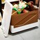 AUTO FAMILY Camping Trolley Plastic Storage Box with Lids 50L, Storage Containers Plastic Bins For Home &amp; Office Organization, Folding Plastic Box with Lid, Outdoor Storage Bin (Brown)