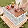 AUTO FAMILY Foldable Plastic Storage Box, Wooden Cover 55L, Thickened Outdoor Foldable Storage Box (Black - 55L)