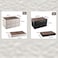 AUTO FAMILY Foldable Plastic Storage Box 30L, Wooden Cover, Thickened Outdoor Foldable Storage Box (White - 30L)