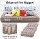 AUTO FAMILY Inflatable Lounge Chair for Adults Flocking Air Couch Sofa for Gaming Bedroom Indoor Outdoor with Multifunctional Household Electrical Pump