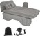 AUTO FAMILY Luxury Inflatable Car Air Mattress with Back Seat Support &amp; Pump &ndash; Ideal for Road Trips, Camping, and Travel Comfort (Grey)