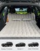 AUTO FAMILY Inflatable Car Air Mattress with Back Seat Support &amp; Pump Black&ndash; Ideal for Road Trips, Camping, and Travel Comfort (Grey)