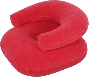 AUTO FAMILY Inflatable Sofa Chair with Backrest &ndash; Portable Lounger for Home, Dorm, and Outdoor Relaxation