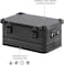 AUTO FAMILY Aluminum and Magnesium Alloy Camping Storage Box, Cooking and Outdoor Gear Box, Fishing Gear Organizer, Home Clothes Organizer (Red- Large (77.2 CM))