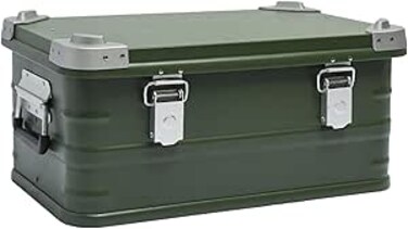 AUTO FAMILY Aluminum and Magnesium Alloy Camping Storage Box, Cooking and Outdoor Gear Box, Fishing Gear Organizer, Home Clothes Organizer (Green- X-Large (89.2 CM))