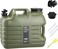 AUTO FAMILY Portable Outdoor Water Storage Container 18.5L &ndash; BPA-Free, Durable Camping Water Jug with Spout &amp; Accessories (18.5L - Green)